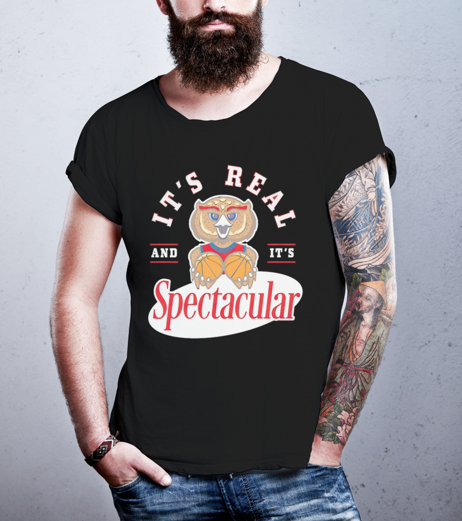 IT'S REAL AND IT'S SPECTACULAR BASKETBALL OWL WITH HOOP EYES T-Shirt