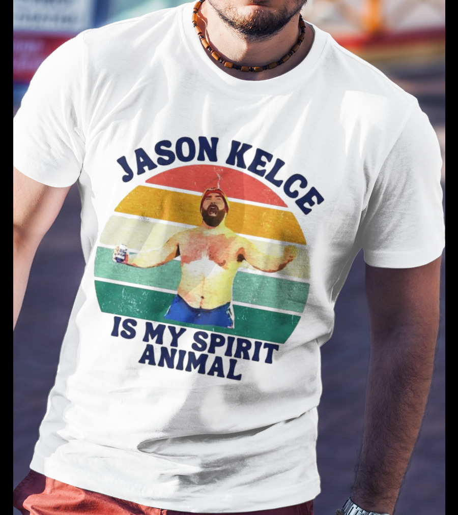 Jason Kelce Is My Spirit Animal Vintage Retro T-Shirt