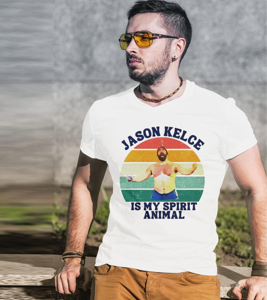Jason Kelce Is My Spirit Animal Vintage Retro T-Shirt