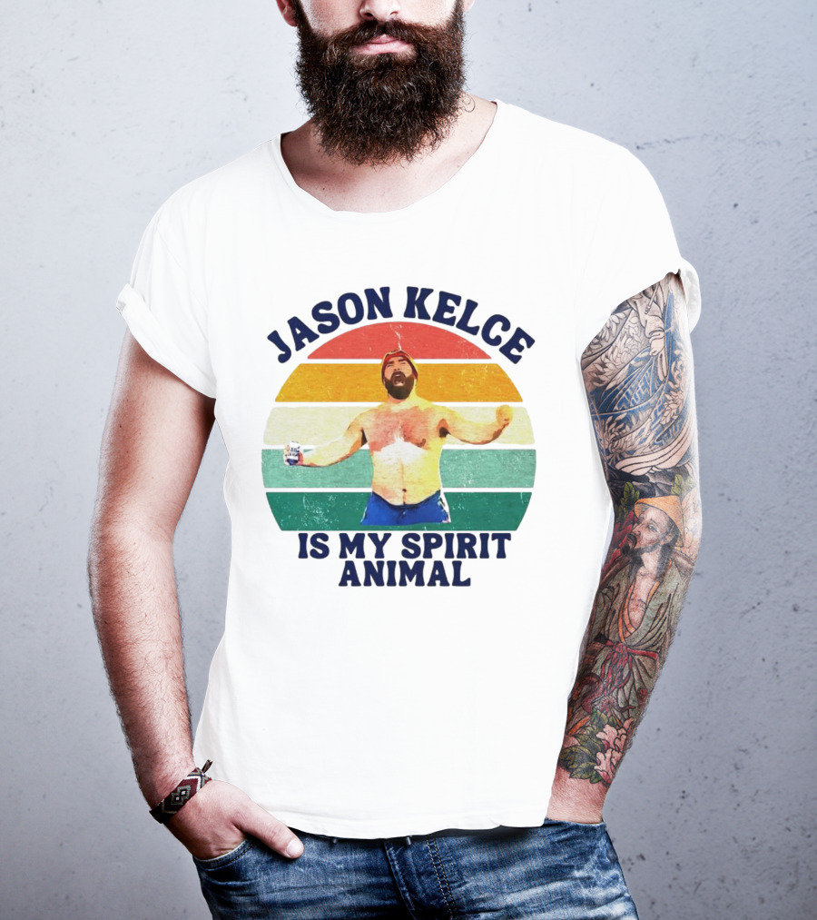 Jason Kelce Is My Spirit Animal Vintage Retro T-Shirt