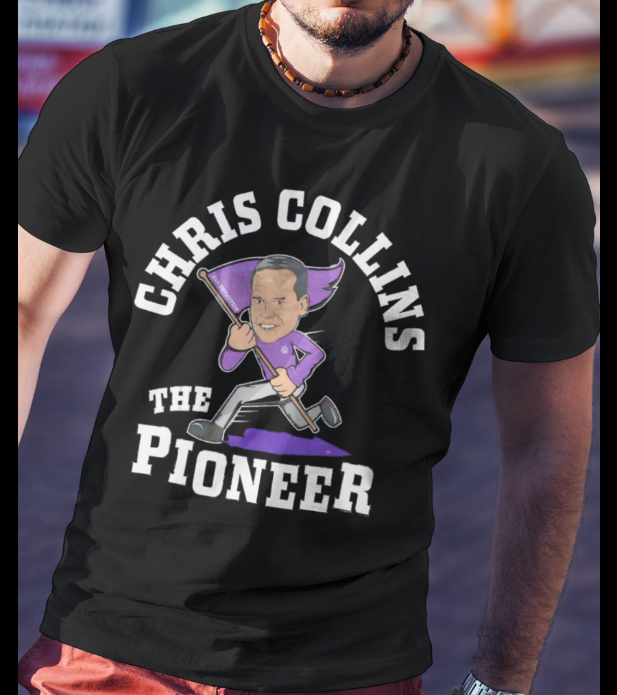 Chris Collins The Pioneer With Northwestern Flag T-Shirt
