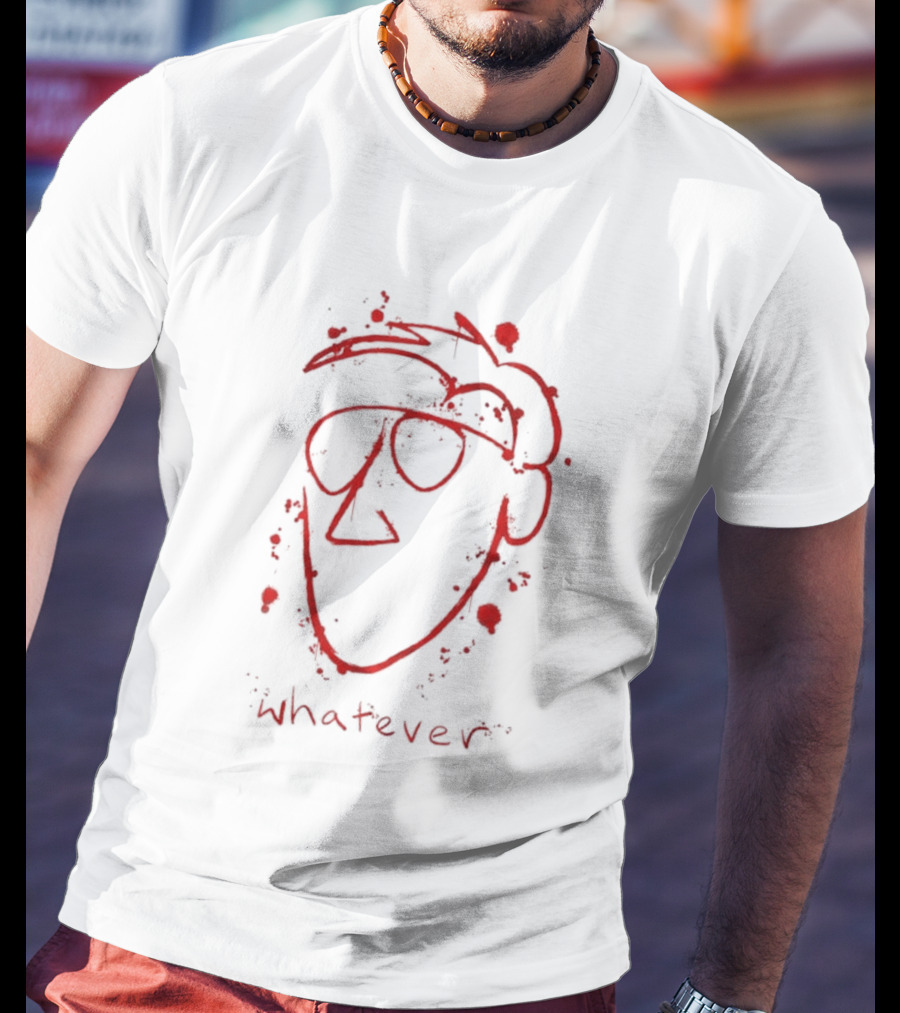 Orange Cassidy Blood Orange Whatever Minimalist Red Face T-Shirt