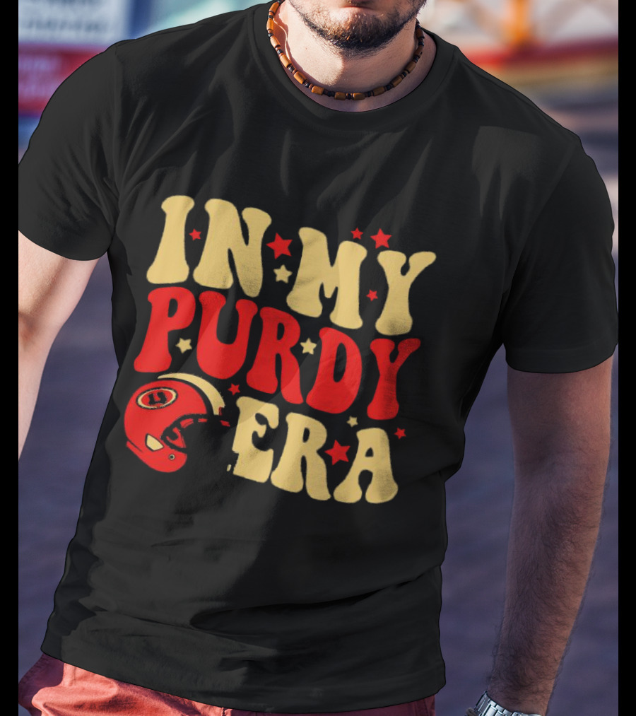 San Francisco 49ers In My Purdy Era Football Helmet Stars T-Shirt