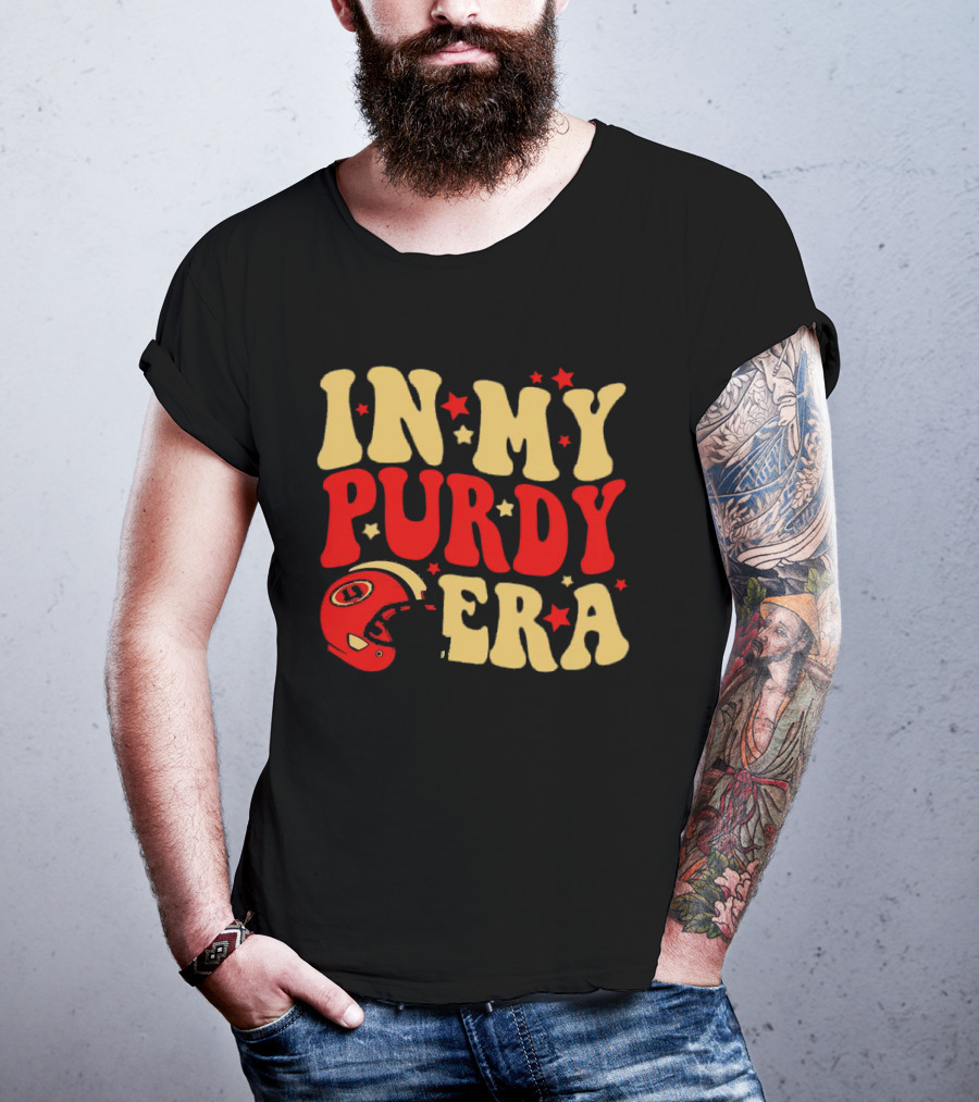 San Francisco 49ers In My Purdy Era Football Helmet Stars T-Shirt