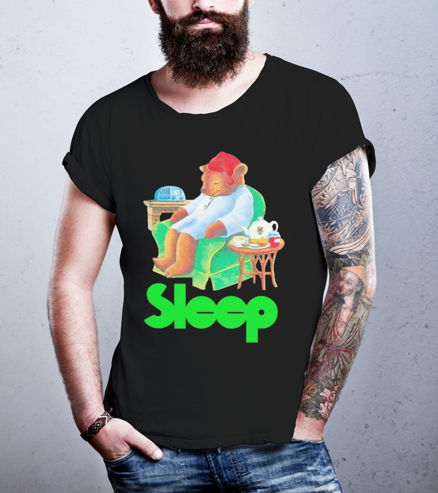 Sleep Tea Bear Radio Chair Cozy Time T-Shirt