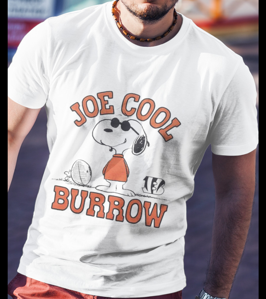 Joe Cool Snoopy Burrow Bengals Football T-Shirt