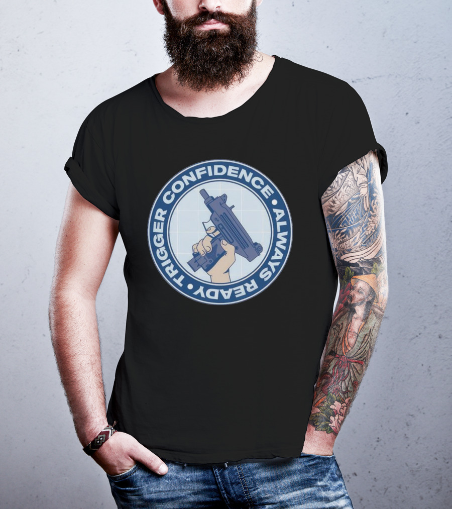 Fudd Busters Trigger Confidence Always Ready Handgun Emblem T-Shirt