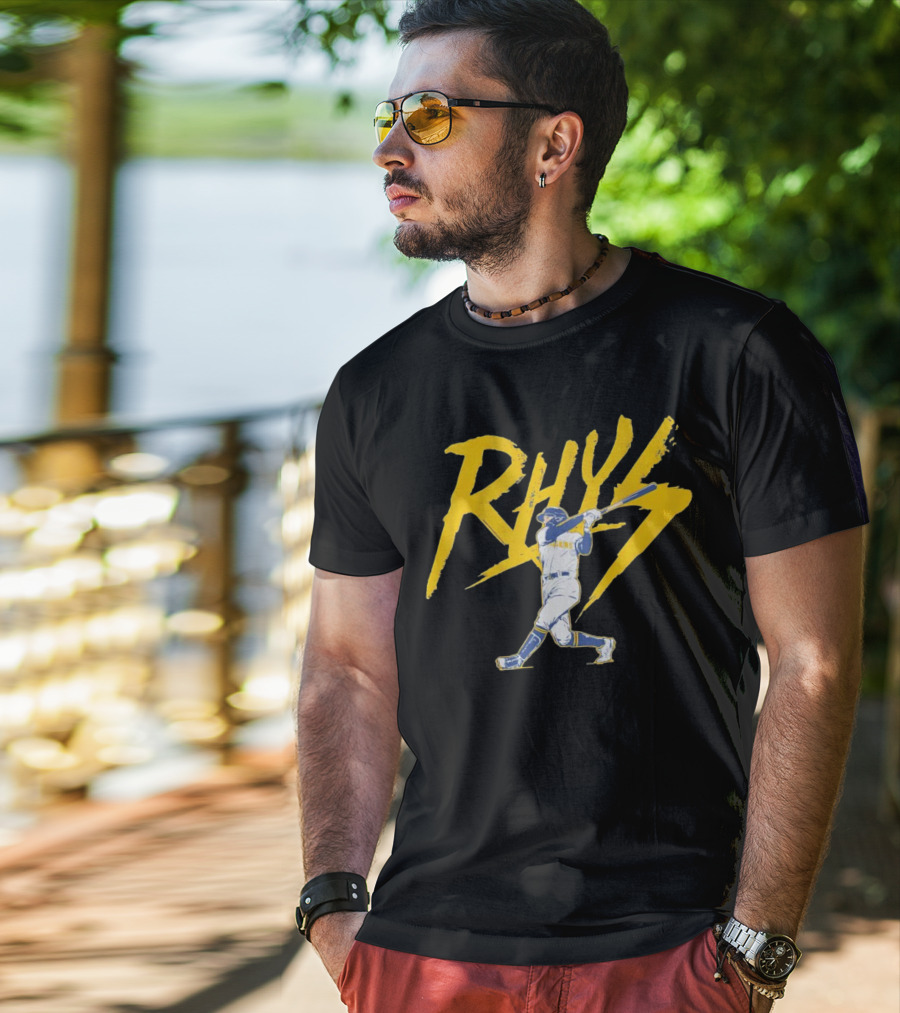 Rhys Lightning Milwaukee Brewers Baseball Player T-Shirt