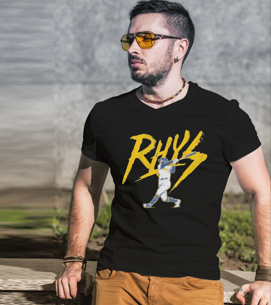 Rhys Lightning Milwaukee Brewers Baseball Player T-Shirt