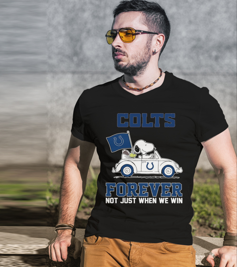 Snoopy Colts Forever Not Just When We Win Indianapolis T-Shirt