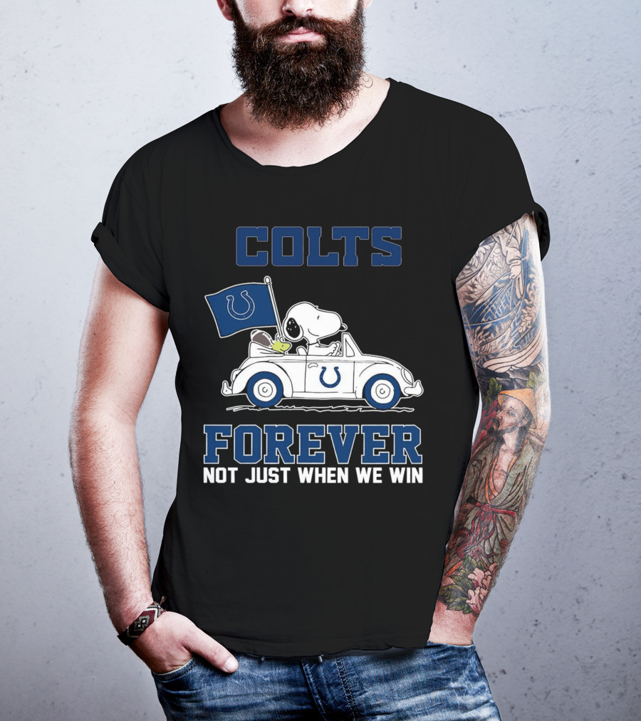 Snoopy Colts Forever Not Just When We Win Indianapolis T-Shirt