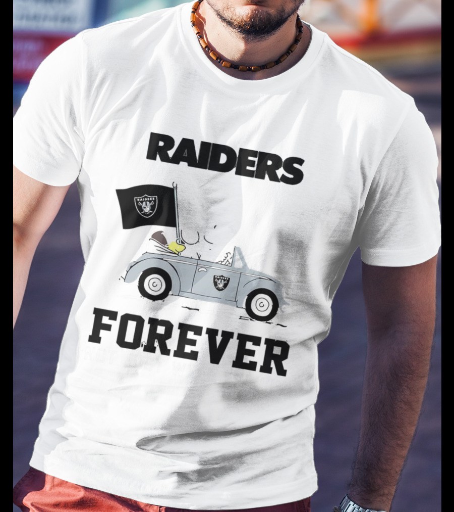 Raiders Forever Not Just When We Win Snoopy Woodstock Car T-Shirt