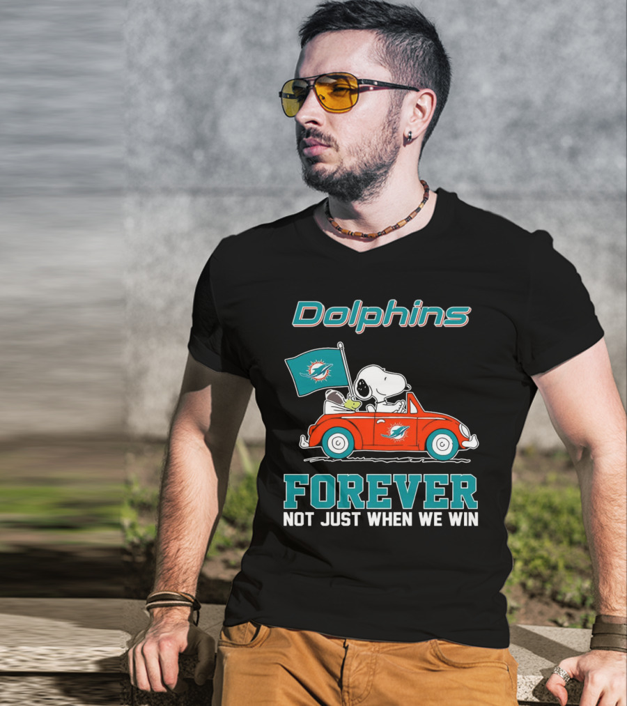 Dolphins Snoopy Forever Not Just When We Win T-Shirt