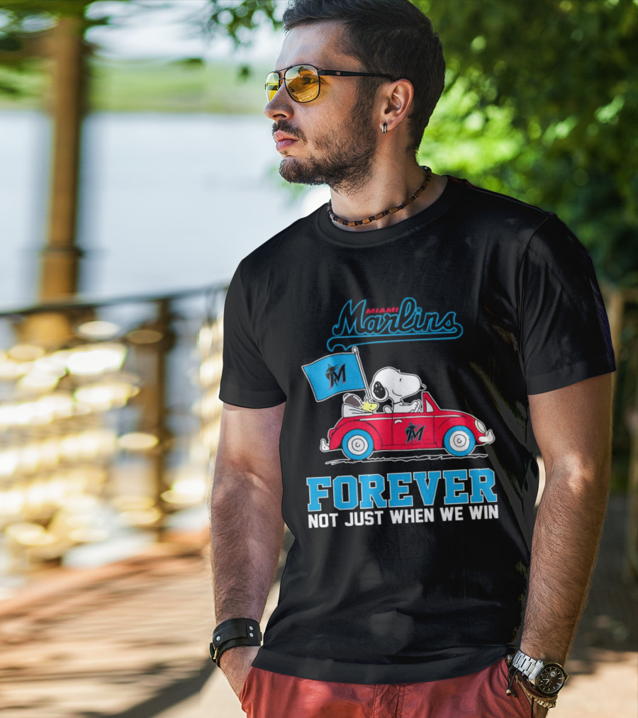 Snoopy Miami Marlins Forever Not Just When We Win T-Shirt