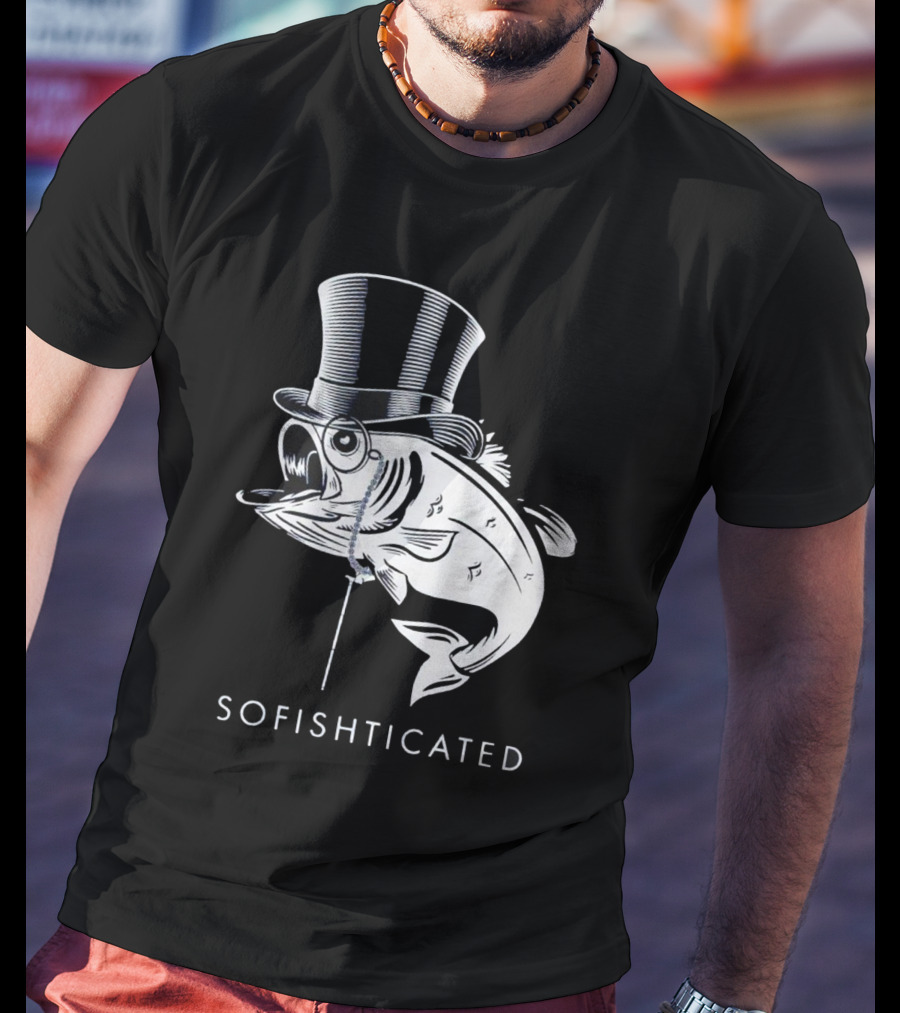Sofishticated Fish In Top Hat And Monocle T-Shirt
