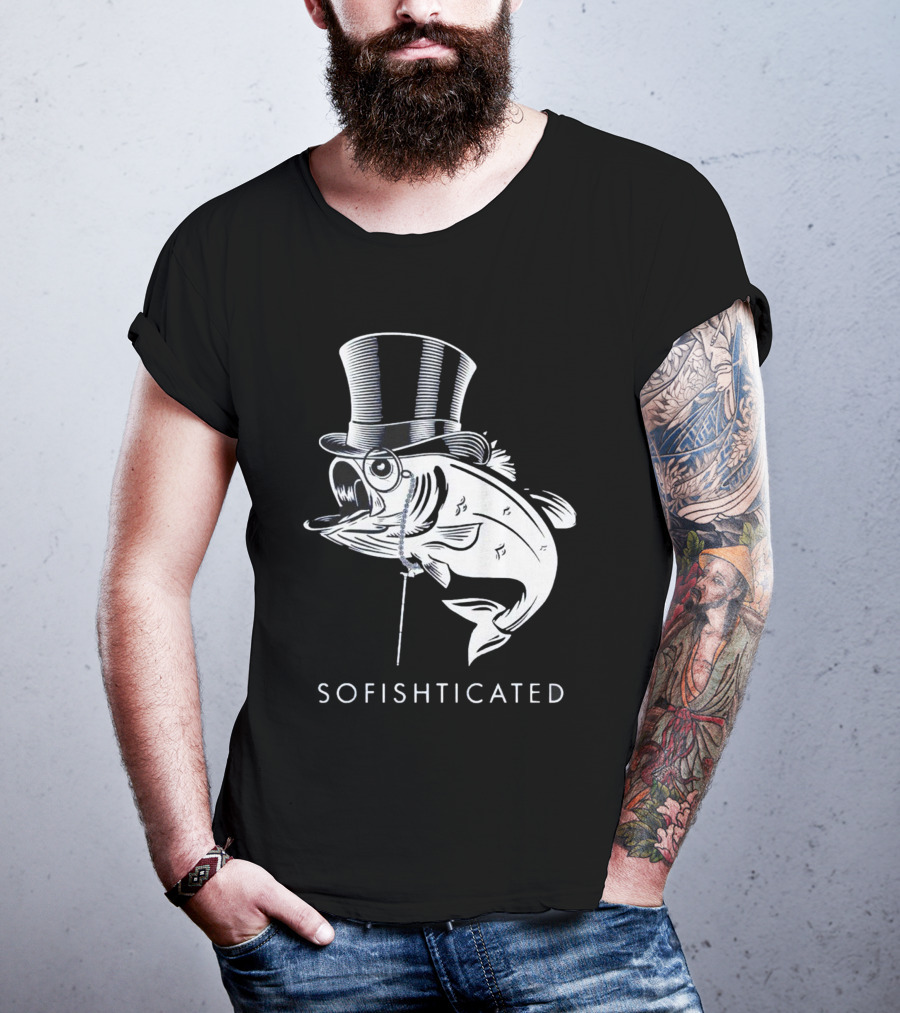 Sofishticated Fish In Top Hat And Monocle T-Shirt