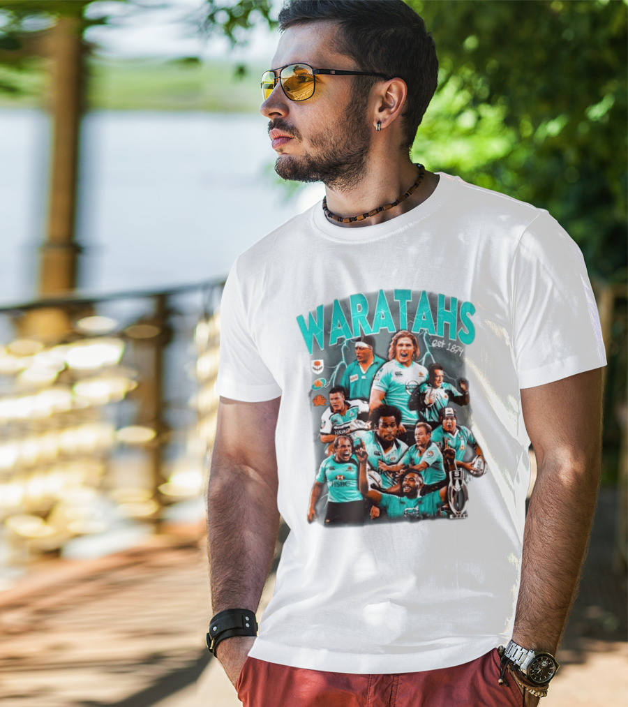 Waratahs Est 1874 Rugby Legends Portrait Featuring HSBC Team Players T-Shirt