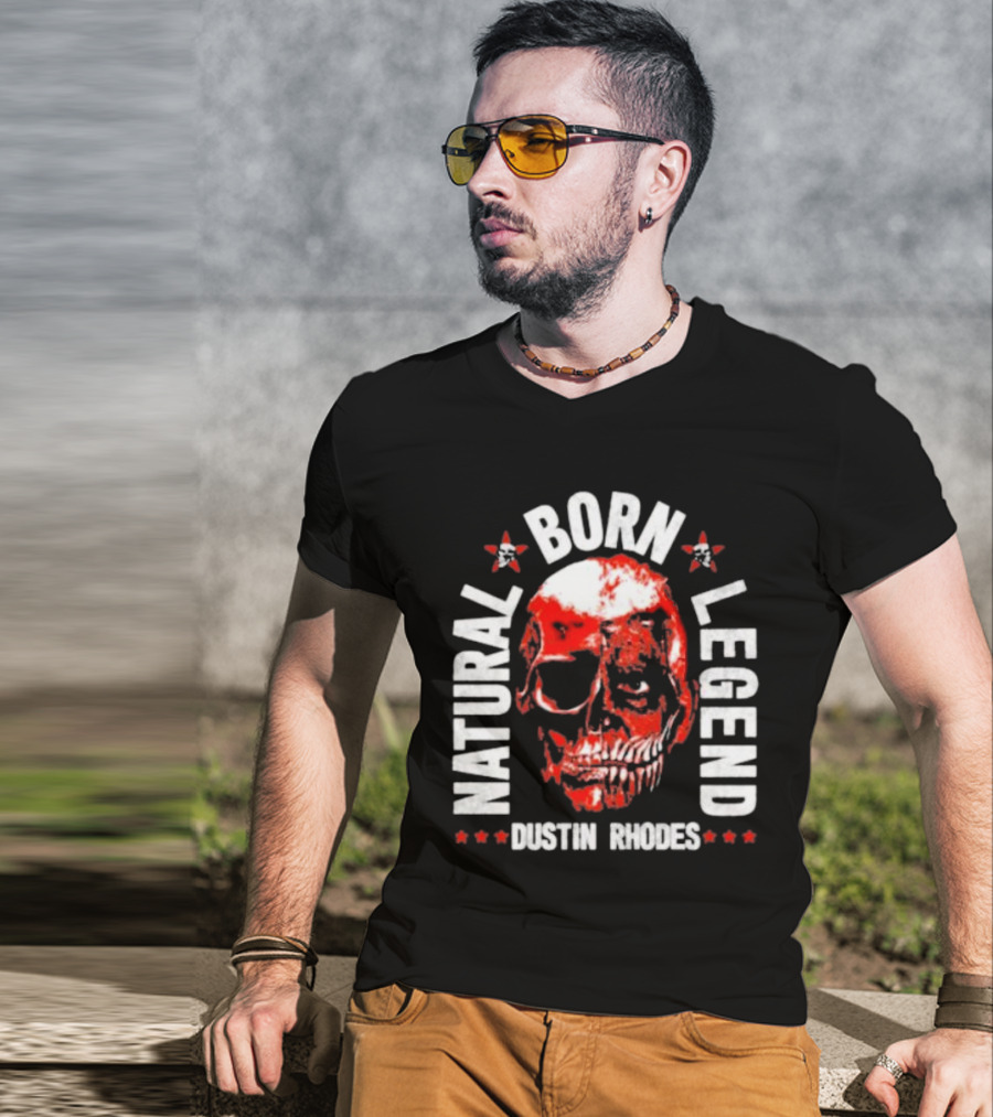 Dustin Rhodes Natural Born Legend Skull T-Shirt