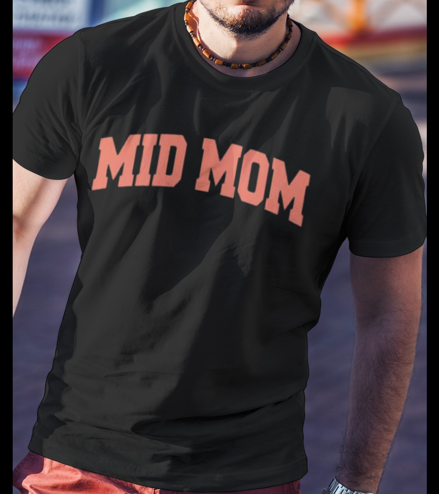 MID MOM Vintage Sports Typography T-Shirt