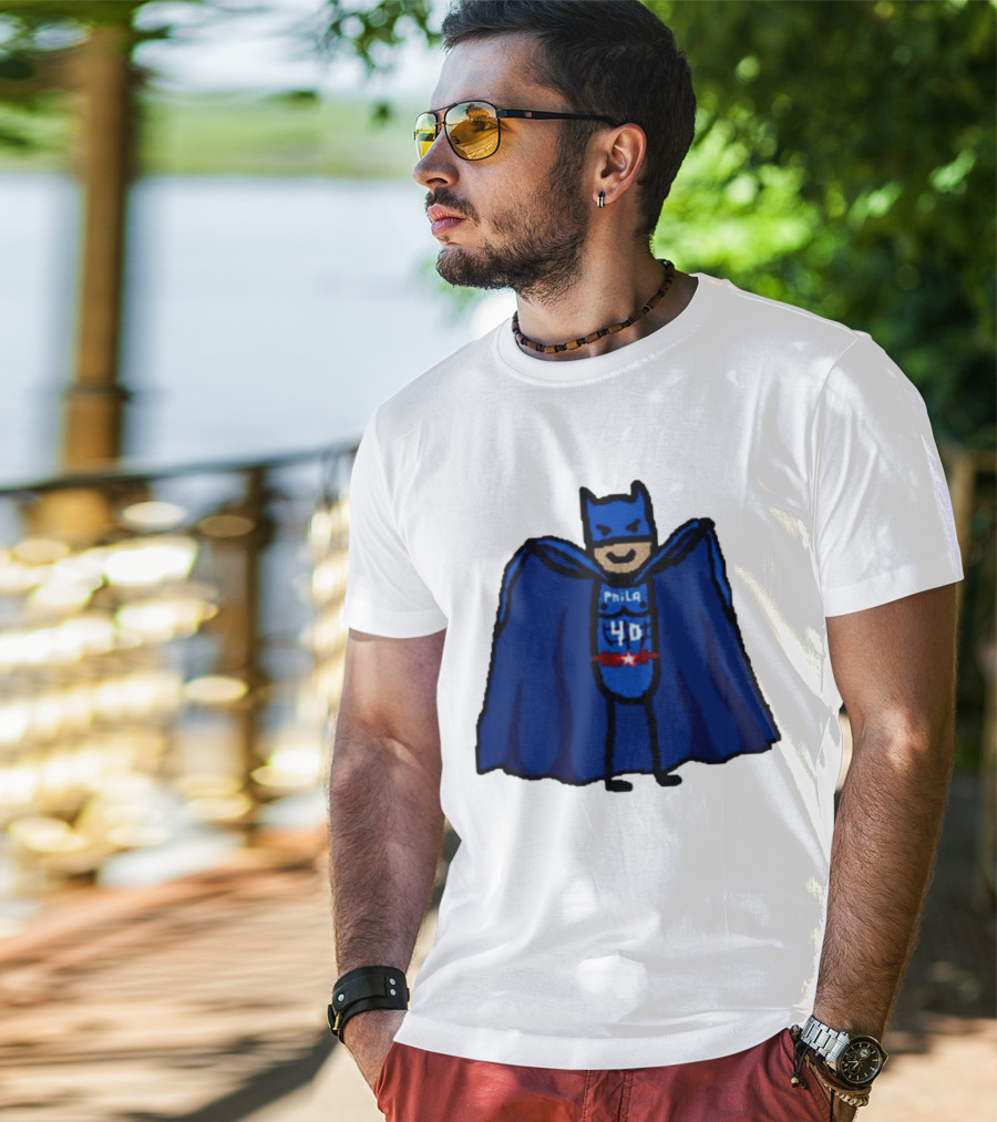 Nicolas Batum Man Batman Phila 40 T-Shirt