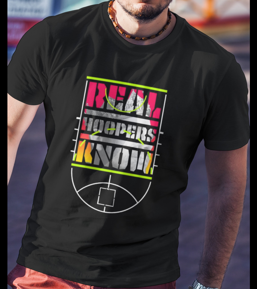 Real Hoopers Know Basketball Court T-Shirt