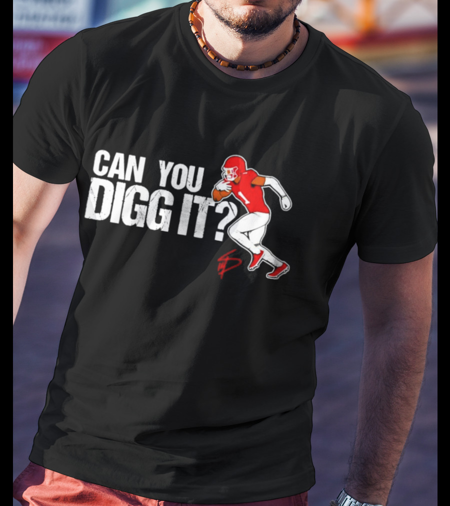 Can You Digg It Houston Football Stefon Diggs Player Running T-Shirt