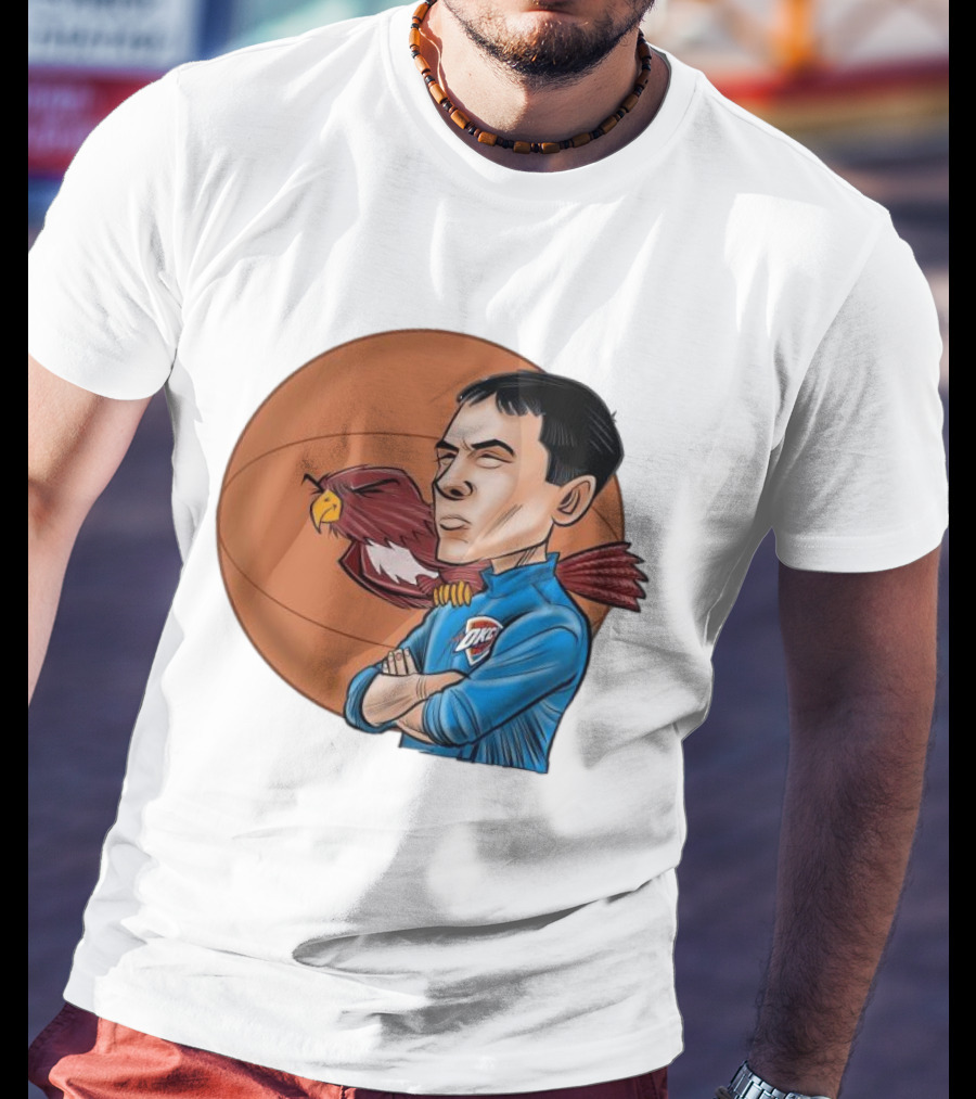 Mark Daigneault OKC Thunder Red-Tailed Hawk Eyes Basketball T-Shirt