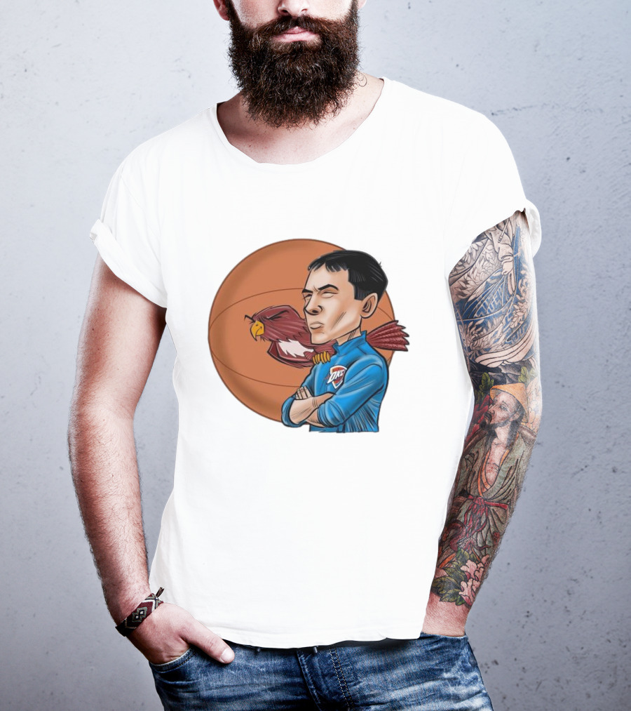 Mark Daigneault OKC Thunder Red-Tailed Hawk Eyes Basketball T-Shirt