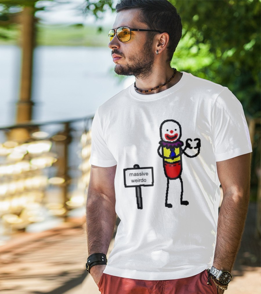 Gregg Doyel Massive Weirdo Clown Drawing T-Shirt