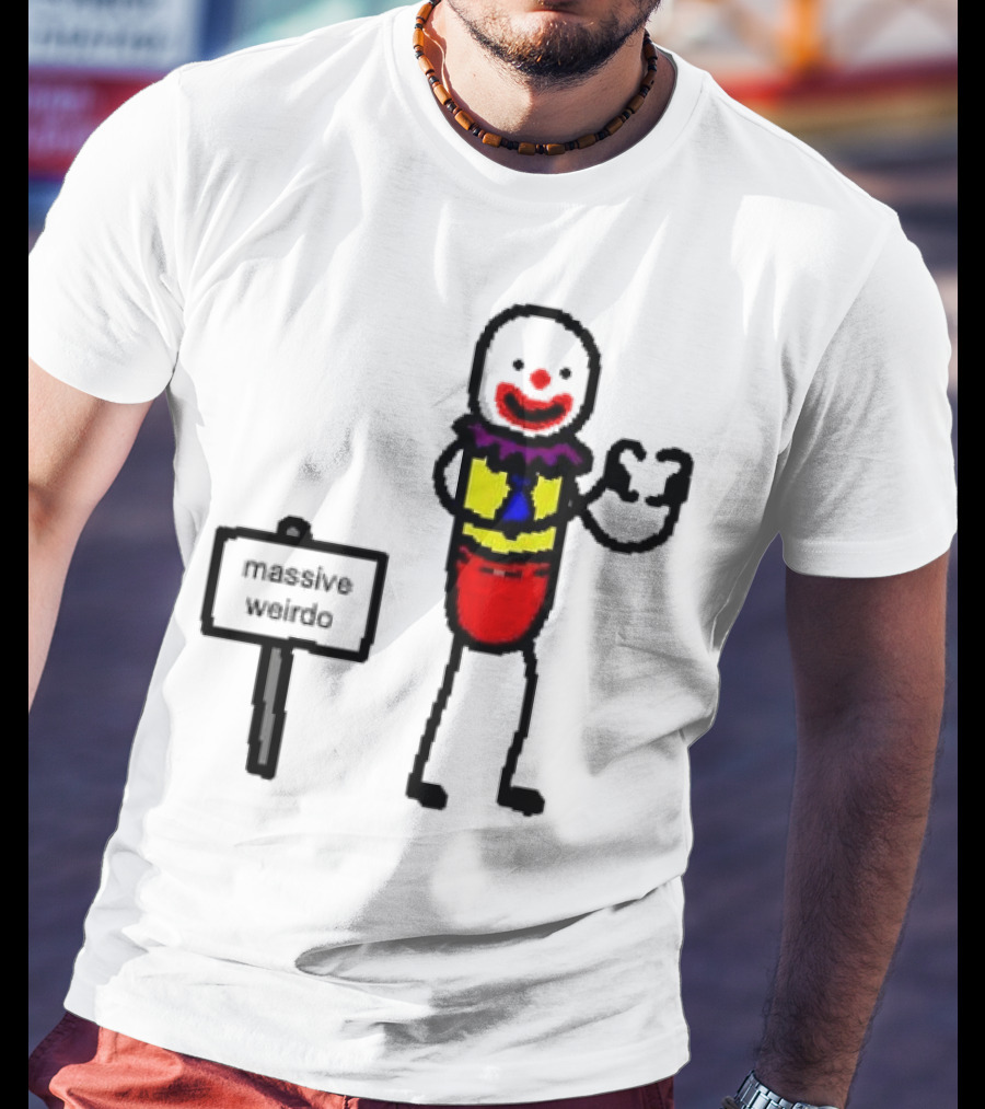 Gregg Doyel Massive Weirdo Clown Drawing T-Shirt