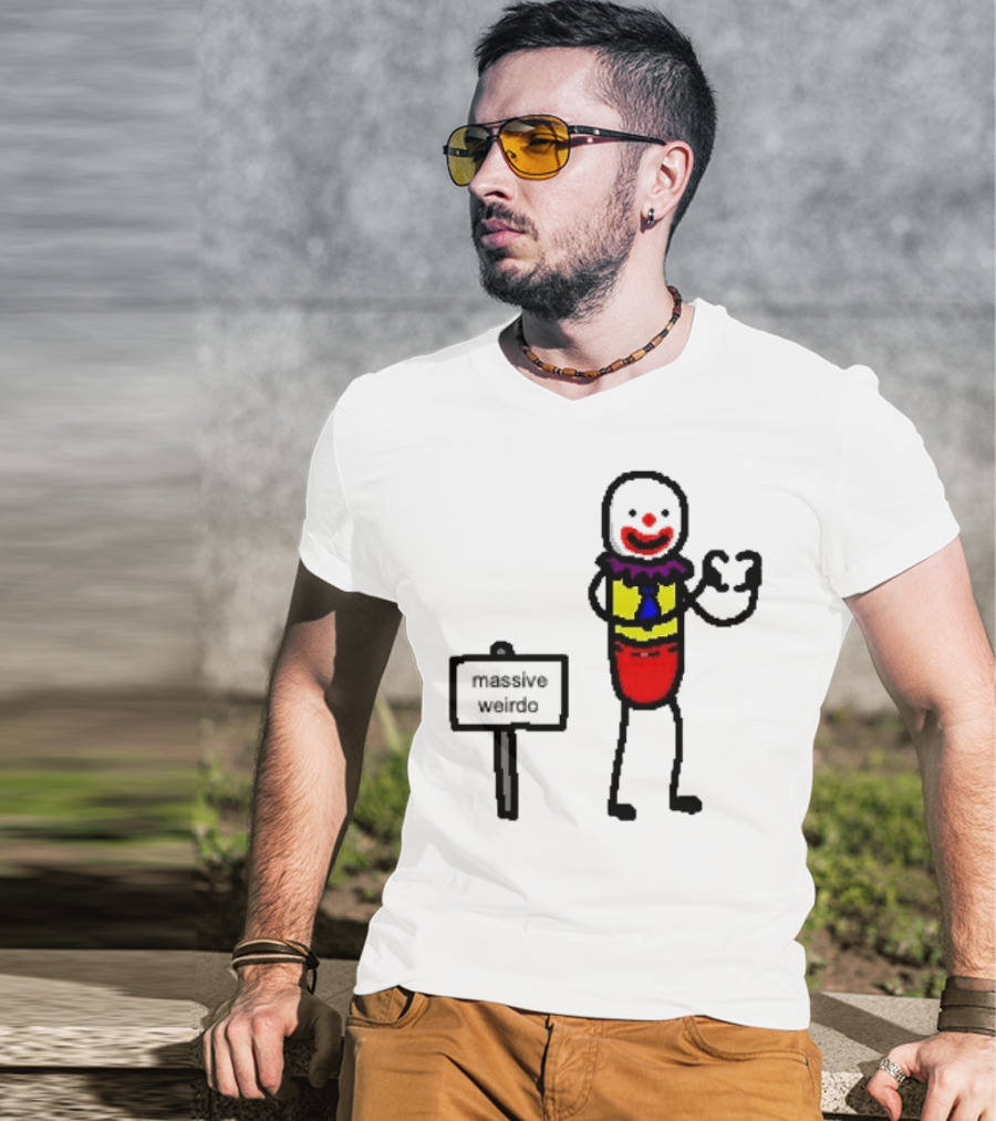 Gregg Doyel Massive Weirdo Clown Drawing T-Shirt