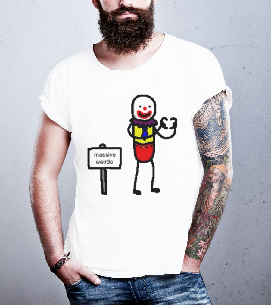 Gregg Doyel Massive Weirdo Clown Drawing T-Shirt
