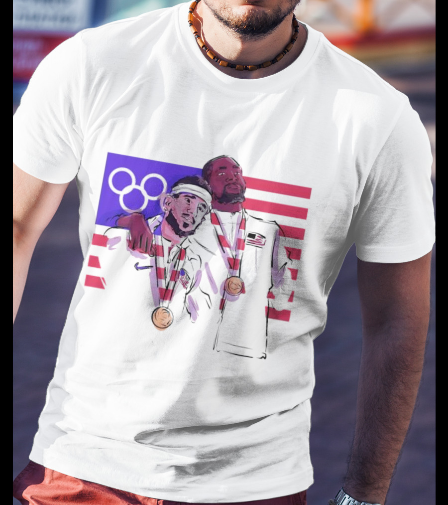 Run It Back Devin Booker Kevin Durant Phoenix Suns USA Olympics Medals T-Shirt