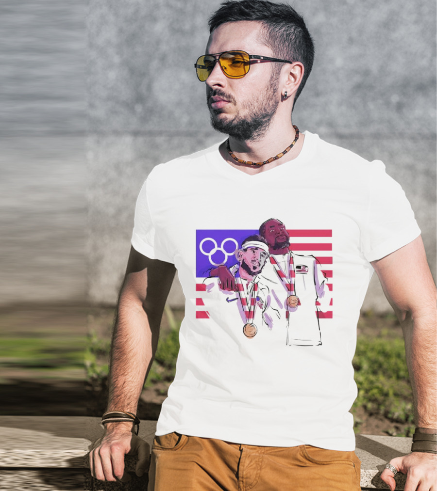 Run It Back Devin Booker Kevin Durant Phoenix Suns USA Olympics Medals T-Shirt