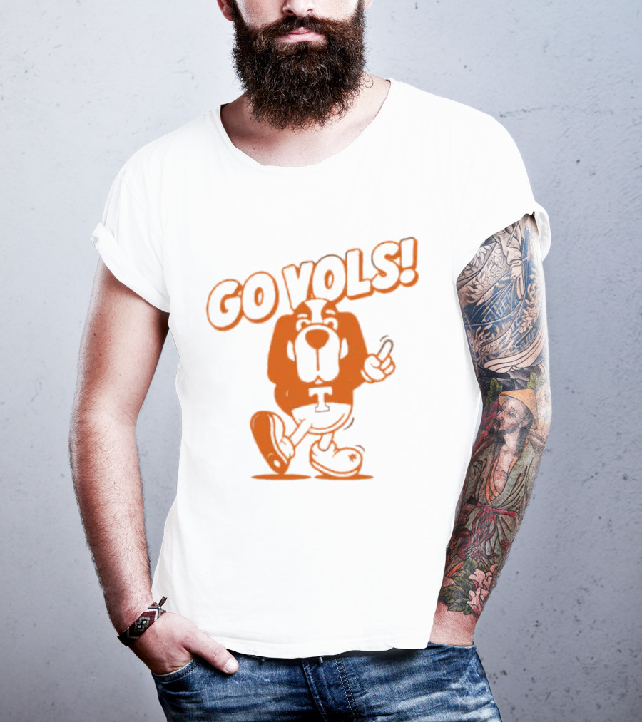 Smokey Tennessee Go Vols Mascot With Orange Dog And T T-Shirt