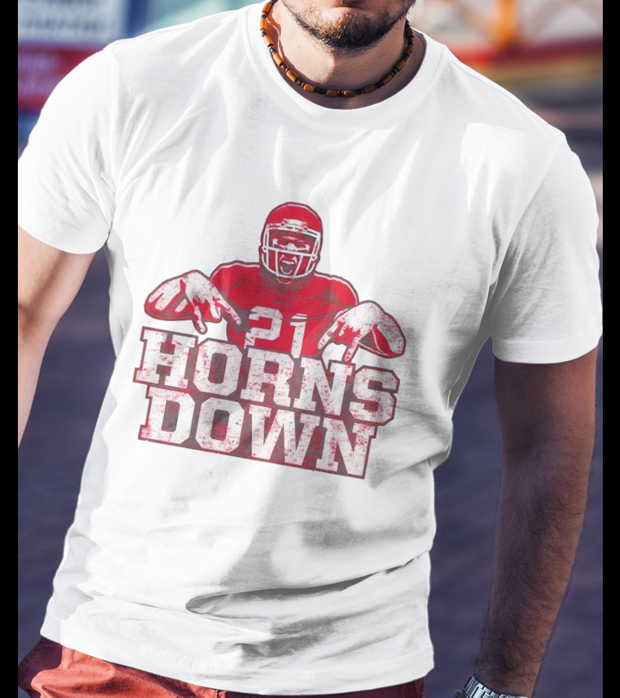 21 Horns Down Arkansas Razorbacks Football T-Shirt