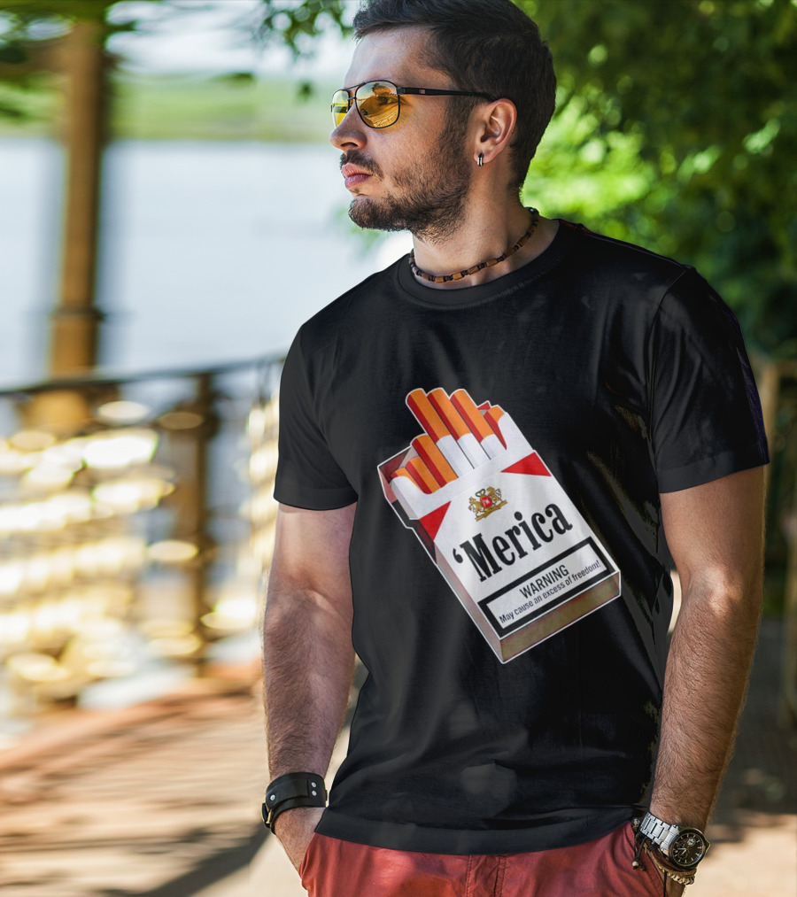 Merica Marlboro Warning Excess Of Freedom T-Shirt