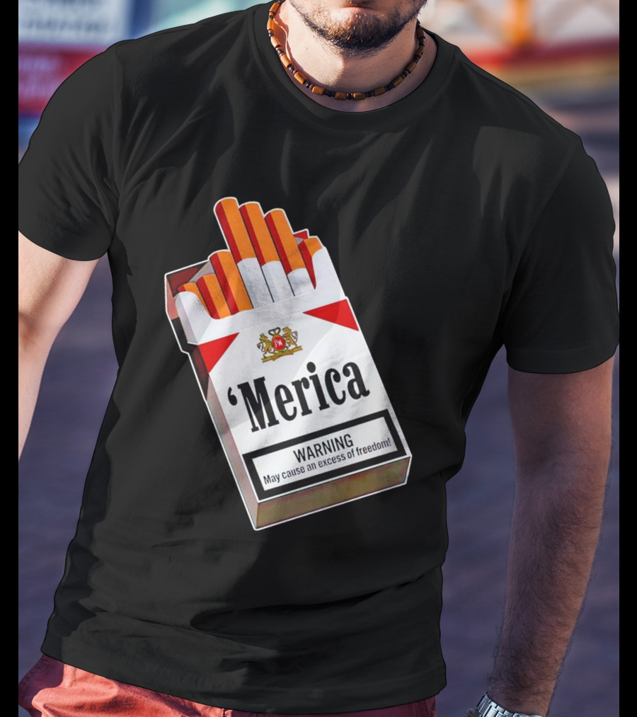 Merica Marlboro Warning Excess Of Freedom T-Shirt