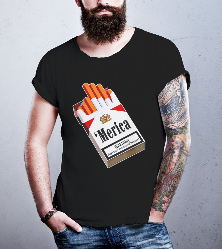Merica Marlboro Warning Excess Of Freedom T-Shirt