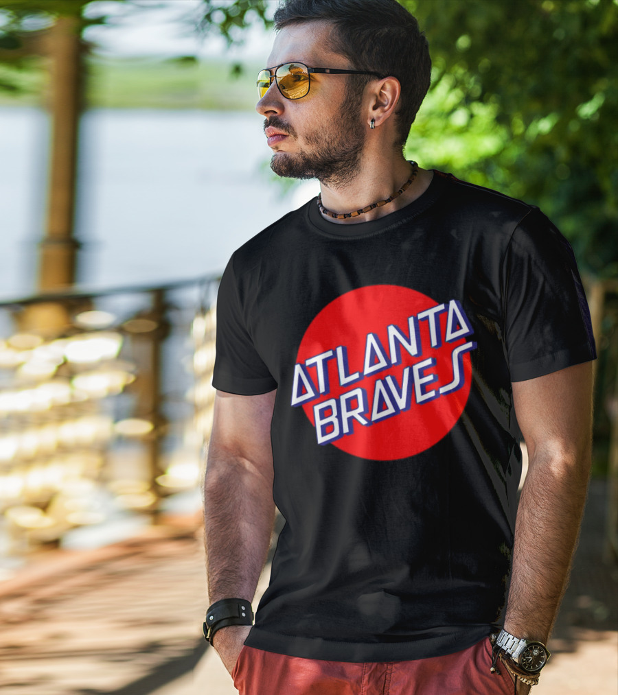 Matt Olson Santa Cruz Skateboards Atlanta Braves Logo Red Circle T-Shirt