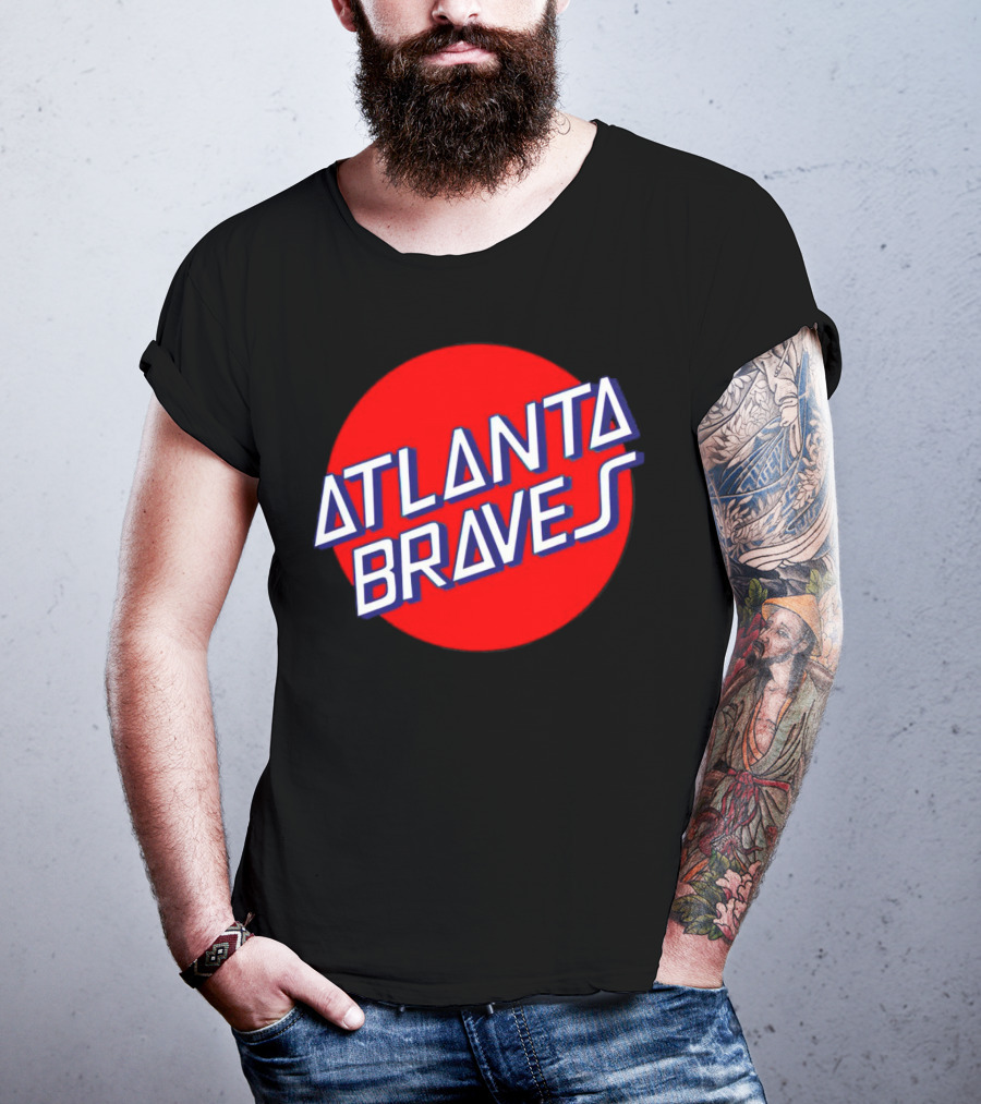Matt Olson Santa Cruz Skateboards Atlanta Braves Logo Red Circle T-Shirt