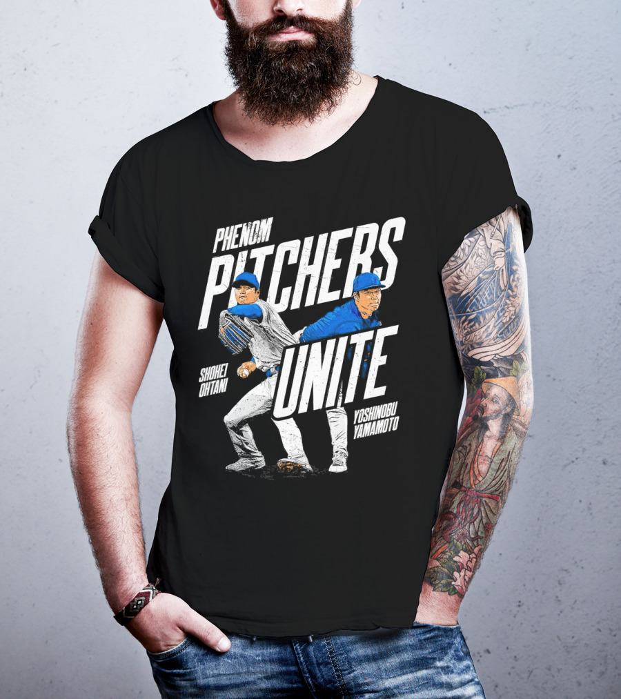 Phenom Pitchers Unite Shohei Ohtani Yoshinobu Yamamoto Baseball Duo T-Shirt