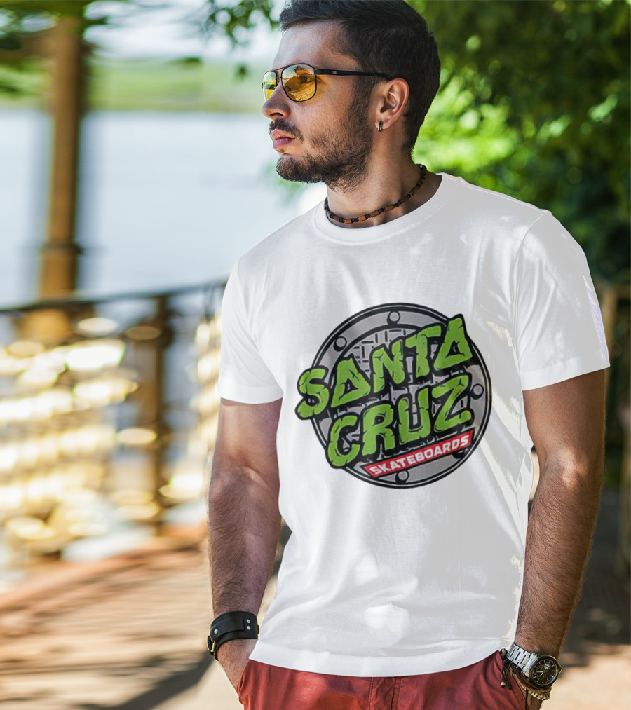 Santa Cruz Skateboards Teenage Mutant Ninja Turtles Manhole Cover T-Shirt