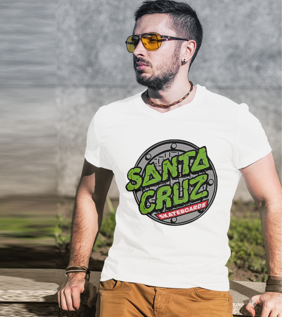 Santa Cruz Skateboards Teenage Mutant Ninja Turtles Manhole Cover T-Shirt