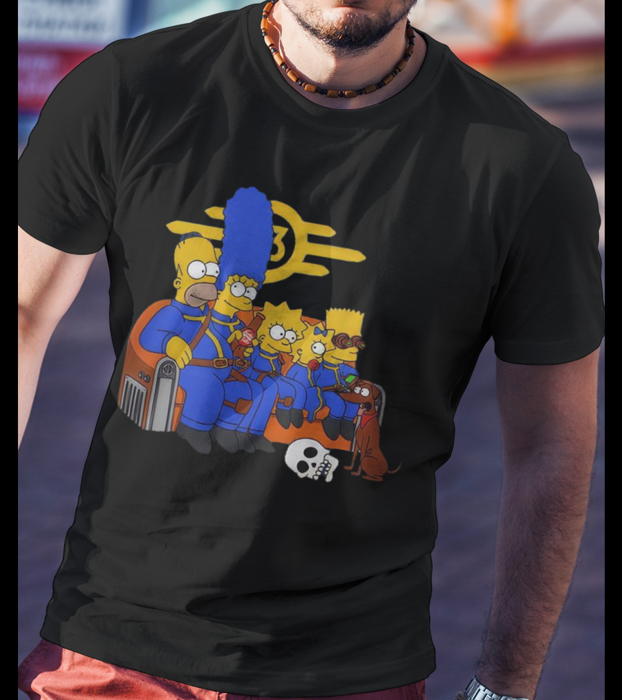 The Simpsons Fallout Vault-Tec Nuclear Family Crossover T-Shirt