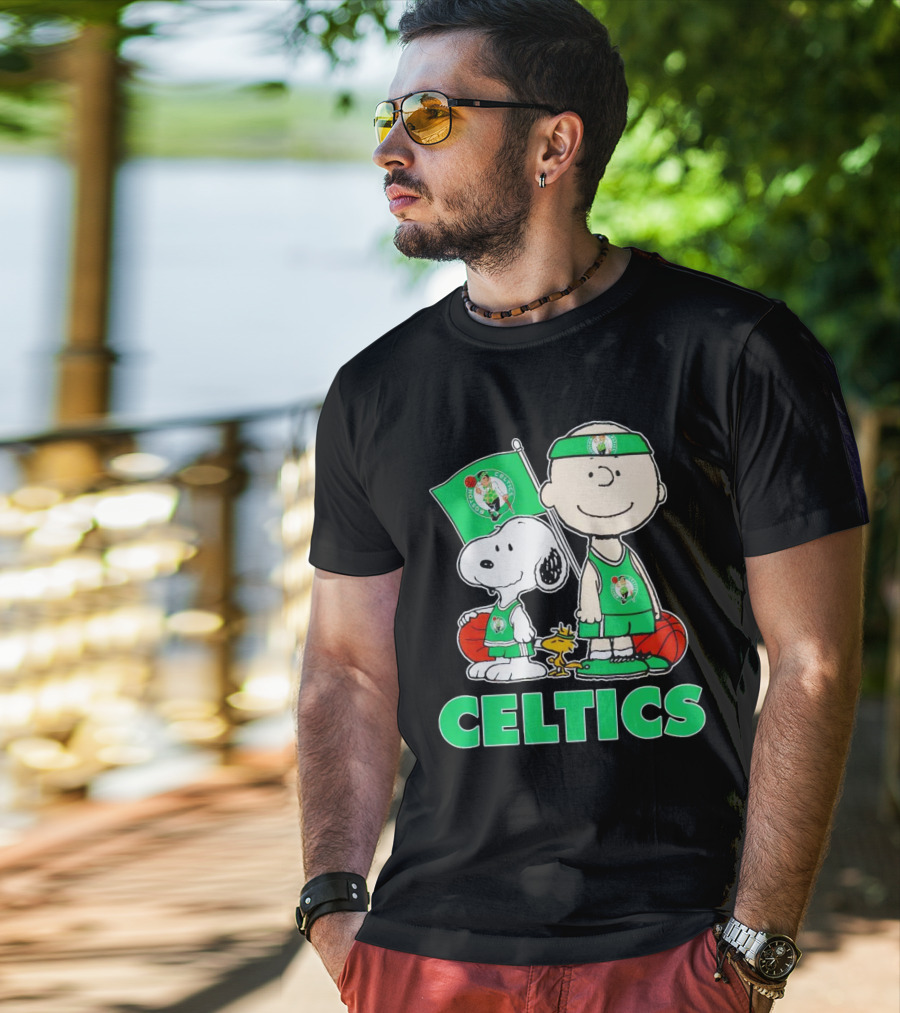 Celtics Snoopy And Charlie Brown Basketball Team Spirit T-Shirt