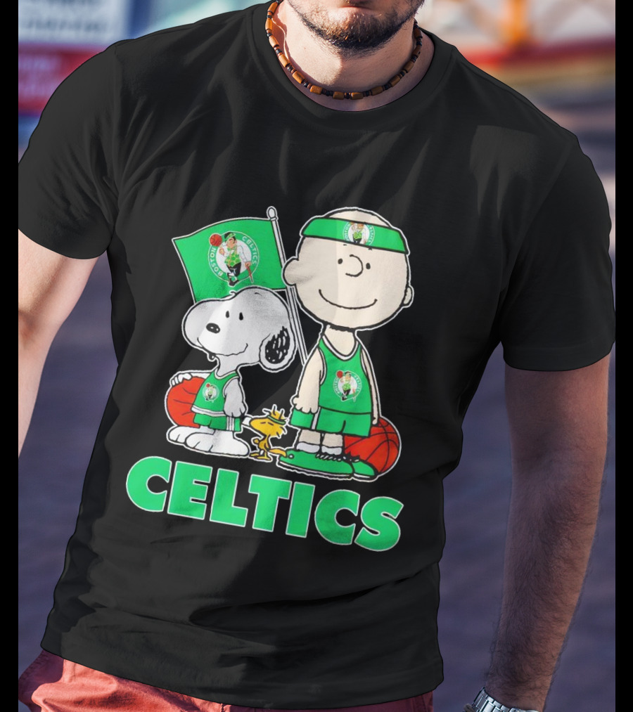 Celtics Snoopy And Charlie Brown Basketball Team Spirit T-Shirt