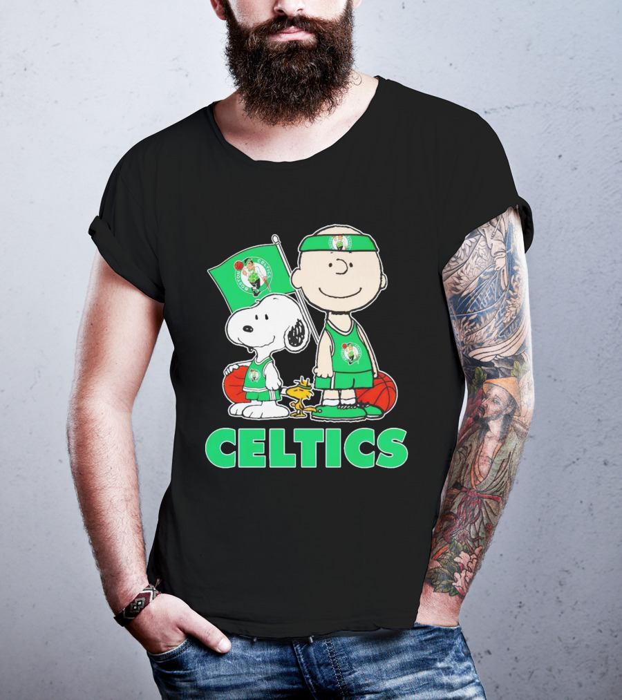 Celtics Snoopy And Charlie Brown Basketball Team Spirit T-Shirt