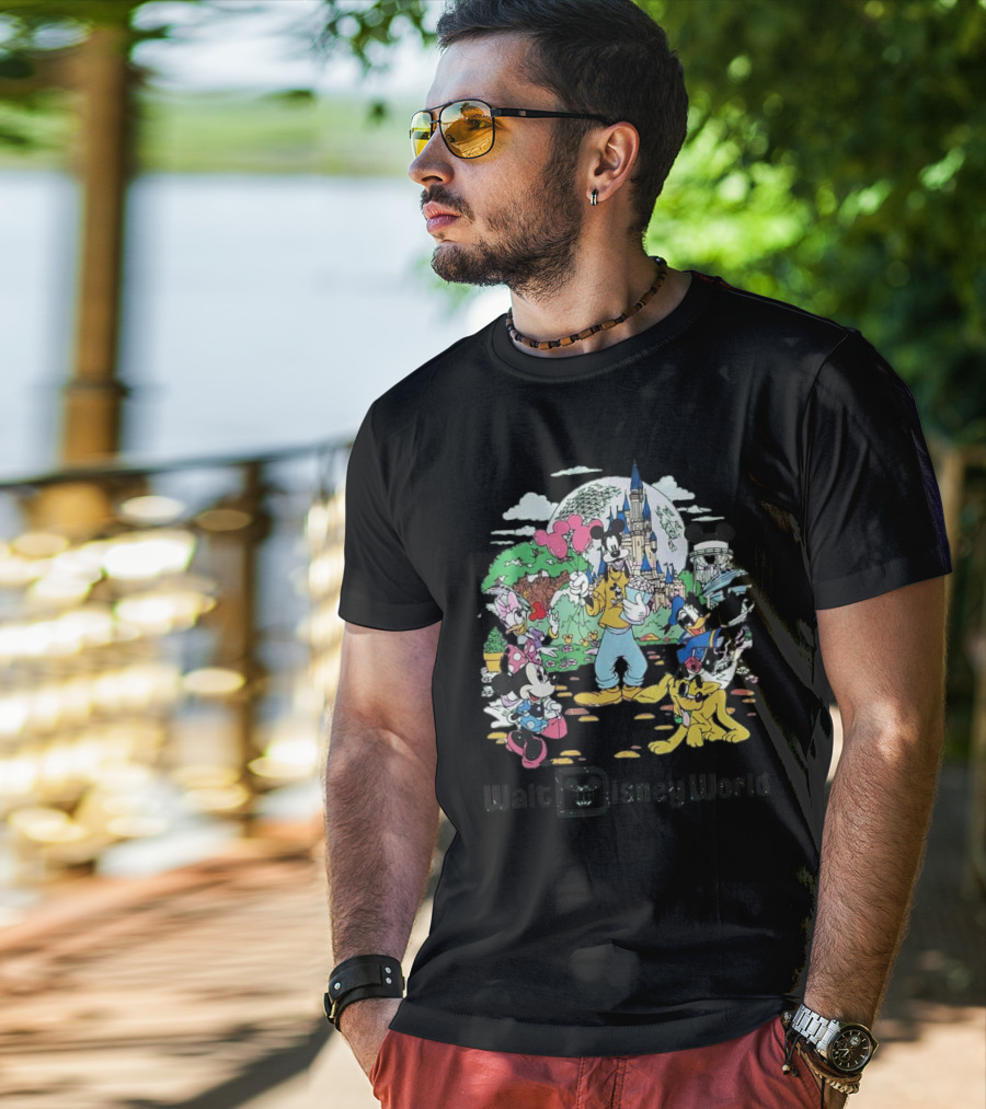 Walt Disney World Mickey Mouse And Friends In Front Of Castle T-Shirt