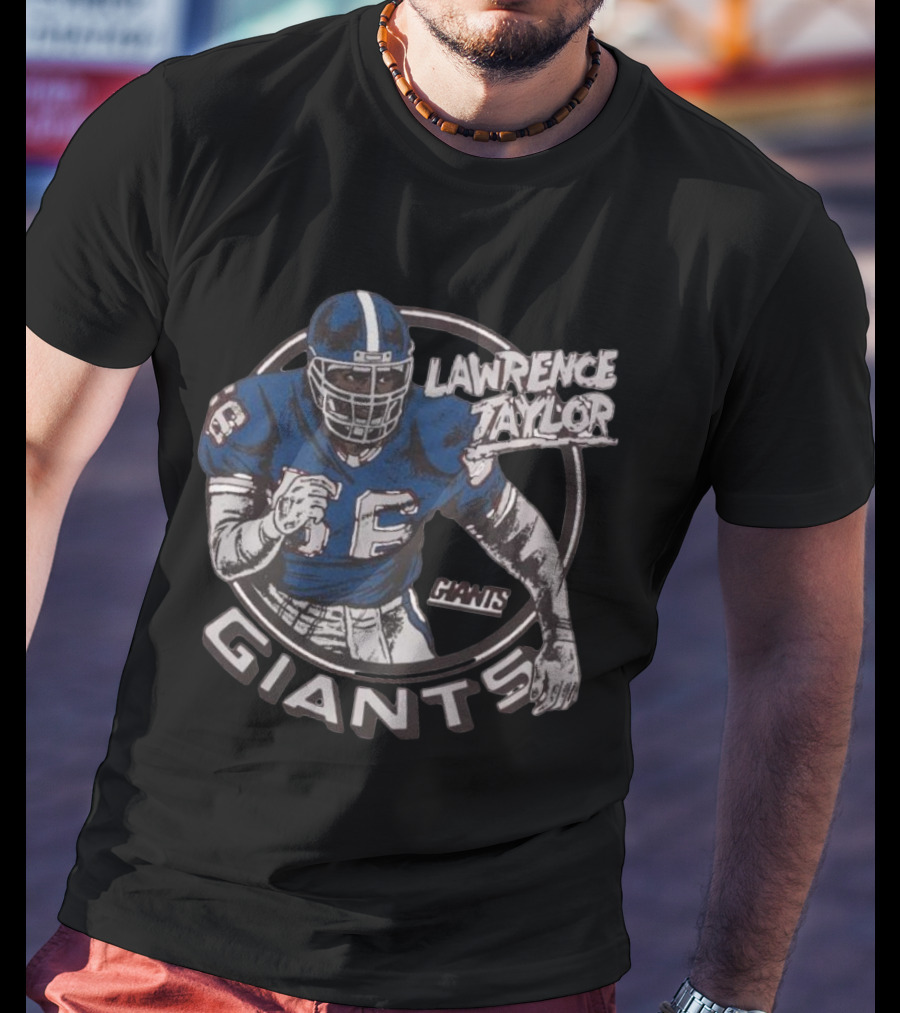 New York Giants Lawrence Taylor Giants Circle T-Shirt
